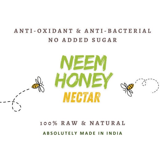 Organic Neem Honey | Anti-Oxidant & Anti-Bacterial Nectar | 100% Raw & Natural - NEUTRIFARM | Harvesting Health