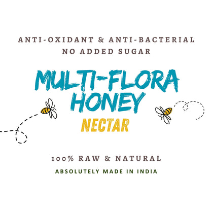 Organic Multi-Flora Honey | Anti-Oxidant & Anti-Bacterial Nectar | 100% Raw & Natural