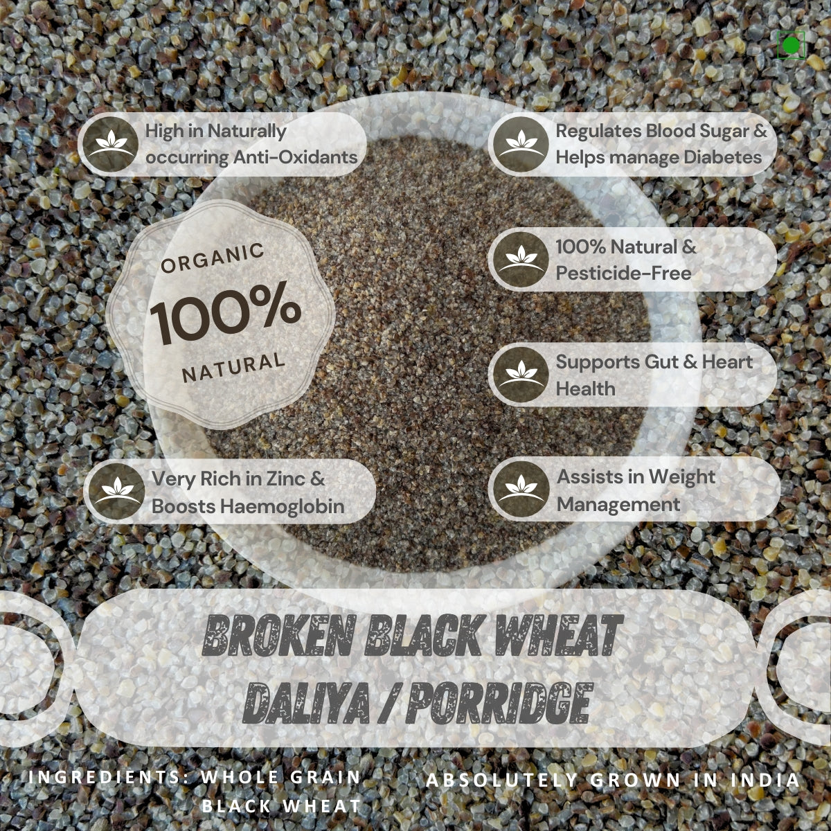 Black Wheat / Kala Gehu Daliya | Wholesome Supergrain Porridge - NEUTRIFARM | Harvesting Health