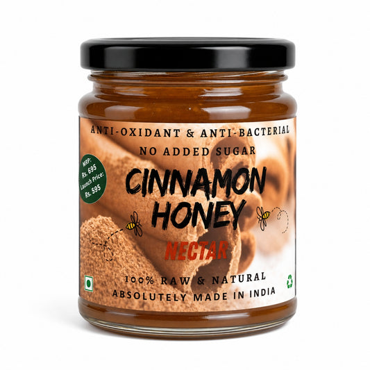 Cinnamon Honey | Anti-Oxidant & Anti-Bacterial Nectar | 100% Raw & Natural - NEUTRIFARM | Harvesting Health